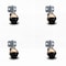 Service Caster 2 Inch Windsor Antique Polyolefin Ball Caster - Side Mount Bracket - SCC, 4PK SCC-GR01S20-POS-WA-716-4-CB180-4 - alternate 1